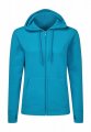 Dames Hooded Sweaters Full zip SG28F turquoise-navy